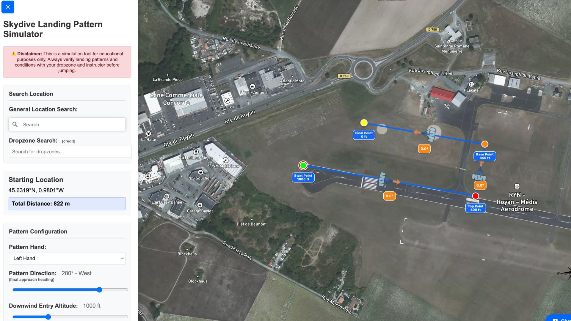 Skydive Landing Pattern